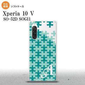 Xperia10V Xperia10V スマホケース 背面ケースソフトケース パズル ミント +アルファベット 2023年 7月発売 nk-xp105-tp1209i
