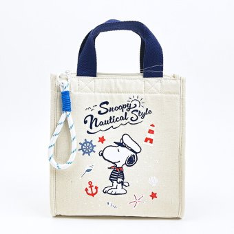 スヌーピー 保冷トートバッグ ノーティカルスタイルシリーズ ランチ SNOOPY