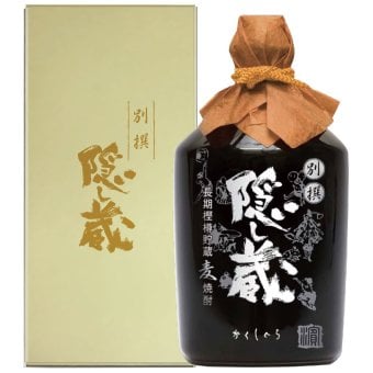  長期樫樽貯蔵 別撰 隠し蔵 【ギフトBOX入・720ml・43度】 麦焼酎・コンプラ瓶 【濱田酒造】誕生日プレゼント お歳暮 お供え 出産 お祝い 内祝い お返し【包装済】