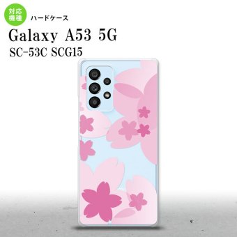 SC-53C SCG015 Galaxy A53 5G スマホケース 背面ケース ハードケース 花柄 サクラ A ピンク メンズ レディース nk-a53-053