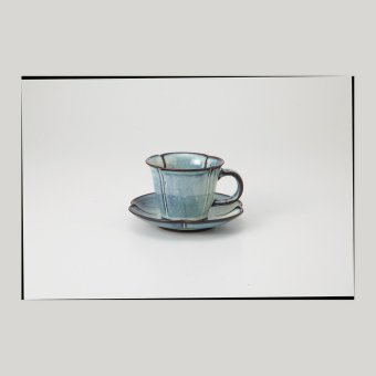 四つ葉 ブルー 碗皿 磁器 美濃焼 やきものの里から、暮らしを贈ります。　ギフト 食器 セット テーブルウェア