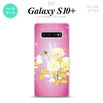 SC-04L SCV42 Galaxy S10+ スマホケース ハードケース 花柄 ミックス D ピンク メンズ レディース nk-s10p-285