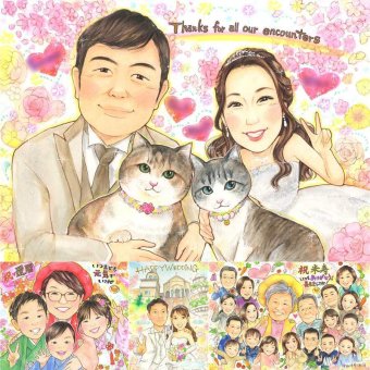 結婚式の記念に、贈る人の気持ちも伝わる一枚です。 似顔絵 サンクスボード ギフト 手描き プレゼント 名入れ 贈り物 結婚式 サンクスボード お祝い 感謝 披露宴 職場 同僚 友達 新郎新婦 下書き確認 修正無料 名入れ 親孝行 似てる かわいい サプライズ 婚礼 入籍 サンクスボード 宝物 新郎新婦ギフト オーダーメイド 引っ越し 色紙 感動 快気祝い 初任給 記念日 メモリアルギフト 還暦祝い