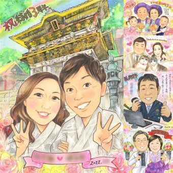 結婚記念日の記念に、笑顔になれる似顔絵を贈ってみませんか。 結婚記念日 贈り物 似顔絵 手描き ギフト 名入れ プレゼント 結婚記念日 お祝い 周年記念 結婚30周年 記念 金婚式 結婚10周年 家族 ご両親 夫婦 下書き確認 名入れ 修正無料 サプライズ 一生もの かわいい 宝物 感謝 一生もの 宝物 結婚記念日 記念日 ホワイトデー 引っ越し 長寿祝い 感動 色紙 同窓会 イラスト