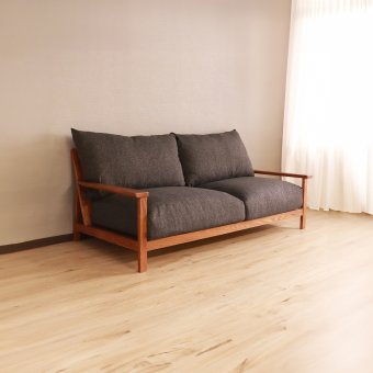 ソファ ハイム レッドオーク 天然木 ポケットコイル W188×D94.5×H85cm座面高43cm ソファー リビング 一人暮らし ブラウン おしゃれ 新生活
