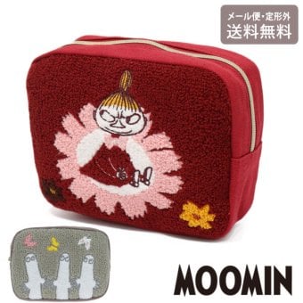  ムーミン サガラ刺繍ポーチ MU25SU リトルミイ ニョロニョロ 化粧ポーチ メイクポーチ ポーチ 小物入れ 刺繍 北欧 かわいい