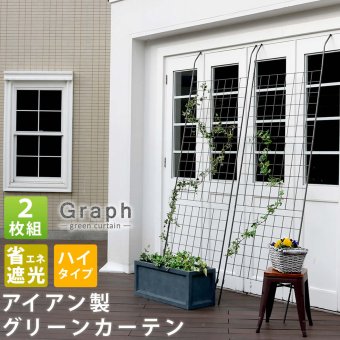 アイアンフェンス アイアン製グリーン グラフ 2枚組 フェンス アイアン グリーン ゴーヤ 薔薇 バラ 朝顔 庭 ベランダ ガーデニング 枠 柵 仕切り 目隠し 境目 アンティーク トレリス 園芸 ラティス 屋外 ガーデンフェンス 目隠しフェンス 庭用品 新生活