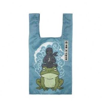 エコバッグ 忍者 巻物型 折りたたみ 大容量 買い物袋 おしゃれ ユニーク 雑貨 サブバッグ 携帯用 軽量 コンパクト プレゼント ギフト おもしろグッズ 忍術 蛙 セトクラフト