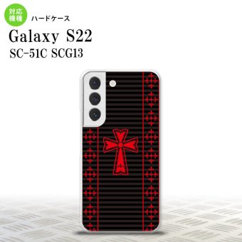 SC-51C SCG13 Galaxy S22 スマホケース 背面ケース ハードケース ゴシック 黒 赤 メンズ レディース nk-s22-1010