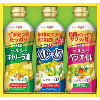 日清オイリオ ヘルシーオイルギフト [26-2885-027] OP-15N キャノーラ油 ヘルシーオフ ベジオイル 食用油 詰め合わせ セット お返し 内祝い お祝い お歳暮 お中元 ギフト