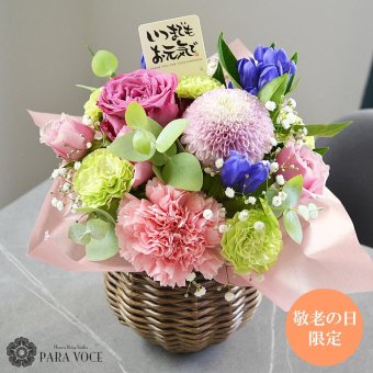 敬老の日限定 りんどうの和みアレンジメント 敬老の日 ギフト 花 プレゼント 敬老の日ギフト