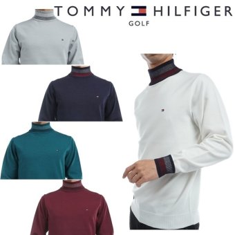 トミーヒルフィガー ゴルフ メンズ シグネチャーストライプ ハイネックセーター TOMMY HILFIGER GOLF THMA471 秋冬モデル お誕生日祝い お祝い 記念品 お父さん 父の日 彼氏 男性 30代 40代 50代 60代  還暦祝い 敬老の日 人気プレゼント プレゼント