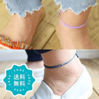 アンクレット ペア つけっぱなし 日本製 イニシャル 名入れ 名前 刻印 2点セット シルバー 14色 誕生日 プレゼント 彼氏 彼女 親子3 結婚記念日 クリスマス 【73074】