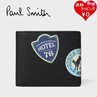 【無料ラッピング】 ポールスミス Paul Smith 財布 折財布 Hotel Stickers 2つ折り財布 ブラック ブランド 正規品 新品 ギフト プレゼント 人気 おすすめ 誕生日 記念日 クリスマス 送料無料 psm522779