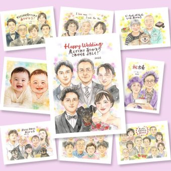 結婚式のお祝いに、似顔絵ギフトが選ばれています。 贈り物 似顔絵 結婚祝い プレゼント 名入れ 手描き ギフト 結婚式 サンクスボード 披露宴 感謝 お祝い 大人数 友達 同僚 職場 新郎新婦 修正無料 名入れ 下書き確認 喜ばれる 実績多数 サプライズ かわいい 婚礼 新郎新婦ギフト 入籍 宝物 サンクスボード 節目 大量注文 二次会 同窓会 バレンタインデー 感動 ホワイトデー クリスマス