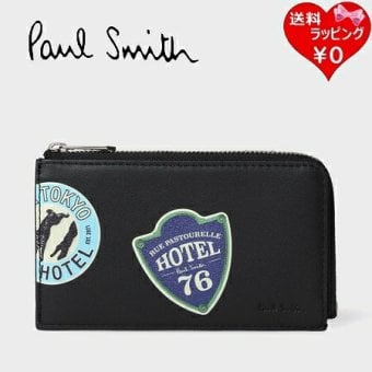 【無料ラッピング】 ポールスミス Paul Smith 財布 Hotel Stickers フラグメントケース ブラック ブランド 正規品 新品 ギフト プレゼント 人気 おすすめ 誕生日 記念日 クリスマス 送料無料 psm522778