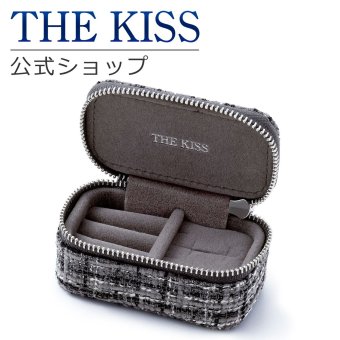 ＼Web限定／【ラッピング無料】THE KISS 公式ショップ ジュエリーポーチ 持ち運び 携帯用 ミニ トラベル スモーキーグレー カラ― アクセサリーケース リング ネックレス ジュエリーボックス ブランド アクセサリー用品 ケース POUCH-REGULAR-SMOKYGRAY アニバーサリー