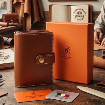 ベリーズヨーク　BELLIES YORK　二つ折り財布　BYTM1945BR　ブラウン　茶色　ベジタブルタンニン　イタリアンレザー　牛革　”エイジングを楽しむ革小物”