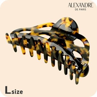 アレクサンドル ドゥ パリ ヘアクリップ レディース ブランド ALEXANDRE DE PARIS クラシックLクリップ ACCL-9359-02-W べっ甲
