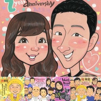 結婚記念日のプレゼントに、写真をもとに、心が和む似顔絵を描きます。初めての似顔絵注文でも安心です。 似顔絵 両親 贈り物 名入れ 手描き プレゼント ギフト 結婚記念日 記念 誕生日 お祝い 両親 お母さん お父さん ご夫婦 修正無料 下書き確認 名入れ かわいい 実績多数 一生もの 似てる 一生もの 2人 カップル 両親 ウェディングギフト オリジナル ハロウィン カラフル 感激 米寿祝い