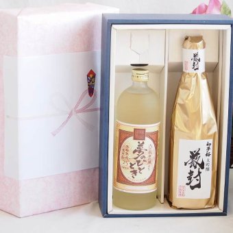 プレミアム焼酎 夢のひとときギフトボックス 熟成麦焼酎 夢のひととき25°(大分県)720ml日本酒厳封大吟醸15°(愛知県)720ml