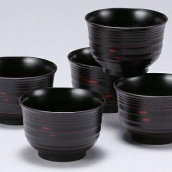 山中塗　曙汁椀揃 インテリア 漆器 盆 カタログギフト 景品 粗品