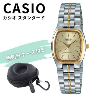CASIO カシオ レディース 腕時計 海外モデル ゴールド シルバー コンビカラー スクエア 小さめ 上品 メタルベルト 女性 収納ケース付き 成人 卒業 入学