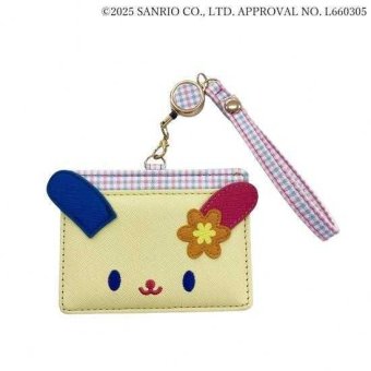 【11月10日入荷分予約受付中】 パスケース リール付き サンリオ ウサハナ キャラクター 定期入れ レディース キッズ 子供用 女の子 かわいい おしゃれ 通勤 通学 伸縮 ICカードケース 合皮 サンリオ正規ライセンス品