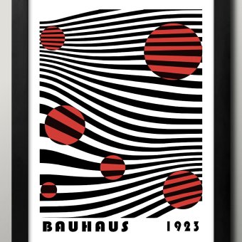 日本製 バウハウス BAUHAUS ミッドセンチュリー A3 サイズ ポスター アート おしゃれ 絵画 インテリア 北欧 イラスト マット紙 艶消し アートパネル 額 フレーム デザイン 壁掛け ギフト 新築祝い ディスプレイ  速達 送料無料