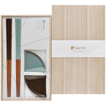 【ギフト対応無料】quartet.2PGift BOX brown/peacock ※送料無料(北海道・沖縄は除く)