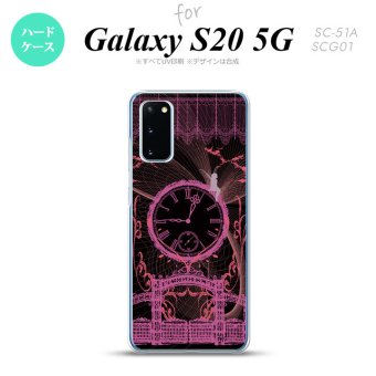 SC-51A SCG01 Galaxy S20 スマホケース ハードケース 時計 妖精 黒 ピンク メンズ レディース nk-s20-1255