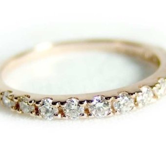 ダイヤモンド リング ハーフエタニティ 0.3ct 8号 K18 ピンクゴールド 指輪 18金 ジュエリー レディース アクセサリー 天然ダイヤ エタニティリング ギフト プレゼント 贈り物