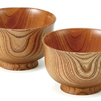 山中塗　欅汁椀ペア（クリア） インテリア 漆器 盆 カタログギフト 景品 粗品