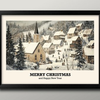 日本製 メリー クリスマス Xmas Christmas サンタクロース ビンテージイラスト A3 サイズ ポスター アート おしゃれ 絵画 インテリア 北欧 イラスト マット紙 艶消し アートパネル 額 フレーム デザイン 壁掛け ギフト 新築祝い ディスプレイ  速達 送料無料