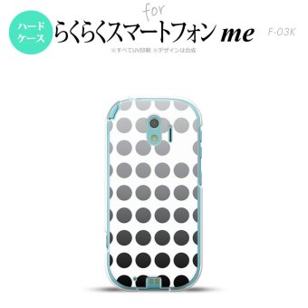 【F03K】【スマホケース/スマホカバー】F03K スマホケース らくらくスマートフォンme F-03K カバー 水玉 黒 nk-f03k-1375【メール便送料無料】