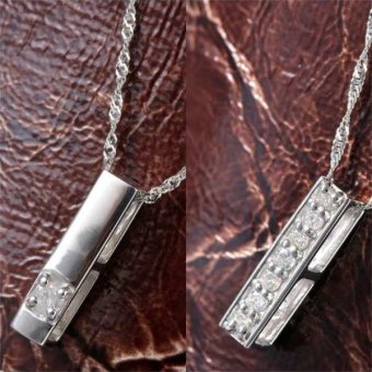 ダイヤモンド ネックレス 0.1ct 純プラチナ Pt999 リバーシブル ペンダント ダイヤ 8石 プラチナネックレス レディース ジュエリー アクセサリー ギフト プレゼント ラッピング 誕生日 記念日 妻 彼女 2WAY