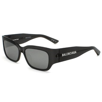 バレンシアガ BALENCIAGA サングラス アジアンフィット UVカット アイウェア スクエア BB0331SK-003 メンズ レディース ユニセックス グレー+シルバー 海外正規品