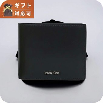 カルバンクライン CALVIN KLEIN RAISED EW BILLFOLD WITH COIN 二つ折り財布 二折財布 lv04d1163g-ub1 メンズ BLACK