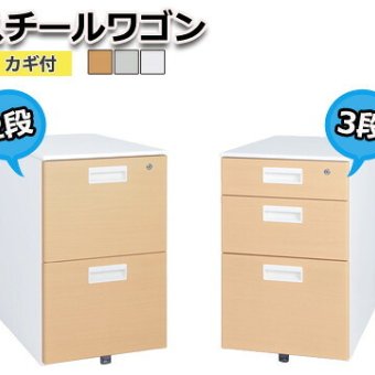オフィス オフィスワゴン スチール脇机 脇机 サイドワゴン ファイルワゴンスチールワゴン インテリア 収納 オールロック キャスター たっぷり収納 らくらく移動 机の内側に入れればコンパクトに 選べる2タイプで \5%OFF 収納家具 新生活