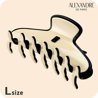 アレクサンドル ドゥ パリ ヘアクリップ レディース ブランド ALEXANDRE DE PARIS パリジェンヌLクリップ ACCL-17630-03-Y ベージュ ブラック