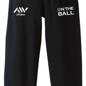 バレーボール スウェットパンツ メンズ レディース キッズ 裏パイル スエット ルームウェア スポーツ ジャージ 綿100 長ズボン 名入れ おしゃれ 文字入れ無料 「ON THE BALL」 アートワークスコウベ 【送料無料】