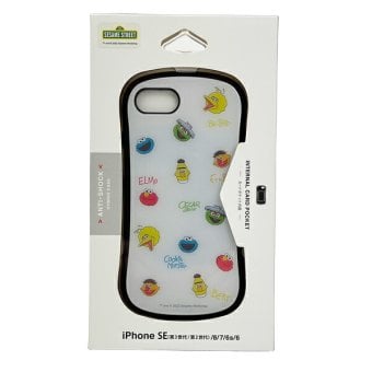 セサミストリート みんな ハイブリッドガラスケース iPhoneケース スマホ用品