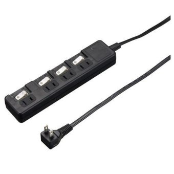 【推奨品】ヤザワ H8KS442BK 雷ガード付4個口節電タップ 2m ブラック