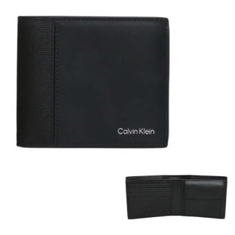 カルバンクライン CALVIN KLEIN 二つ折り財布 折り畳み REFINED MIX BILLFOLD WITH COIN lv04d1304g-ub1 ブラック BLACK
