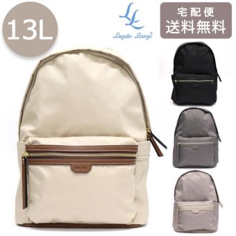 デイリー 撥水 ナイロン 10ポケットリュック 送料無料 LH-X0432 バックパック リュックサック 13L A4サイズ PC 13インチ 仕事 ビジネス 旅行 トラベル セキュリティポケット カジュアル 大人 かわいい おしゃれ 新生活 ブラック