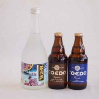 鍛高譚とクラフトビール3本セット(合同酒精しそ焼酎 鍛高譚20度(北海道) コエド キャラ(埼玉県) コエド ルリ(埼玉県)) 720ml×1本 330ml×2本