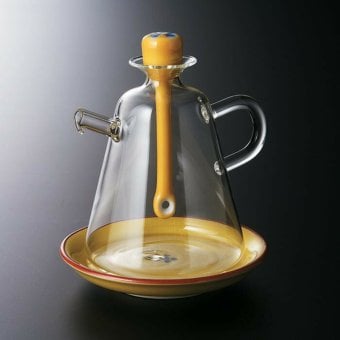 醤油差し おしゃれ 有田焼 ガラス 醤油入れ 醤油さし 酢差し オイルポット 調味料入れ 卓上小物 黄小花 かわいい モダン キッチン雑貨 雑貨 容器 液体調味料入れ ギフト プレゼント 結婚祝い 引っ越し祝い