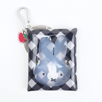 ミッフィー miffy クリアマルチポーチ グレー ダイアゴナル