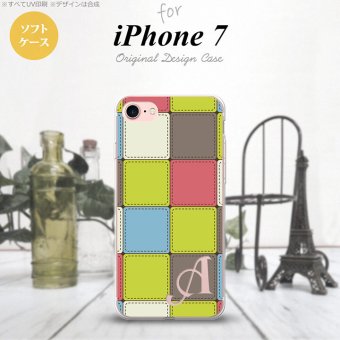 【iPhone7】【スマホケース/スマホカバー】【アイフォン７】iPhone7 スマホケース ケース アイフォン７ ソフトケース イニシャル パッチワーク風 ミックスG nk-iphone7-tp1677ini【メール便送料無料】