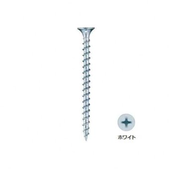 コーススレッド 造作ねじ 25mm 全ねじ ホワイト 頭部着色 1000本入 木工 DIY ビス ネジ 木材用 連結ねじ 建築資材 プロ仕様